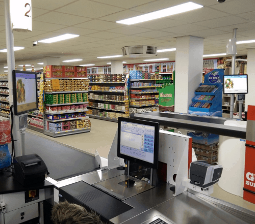 Kassa systeem voor markt
