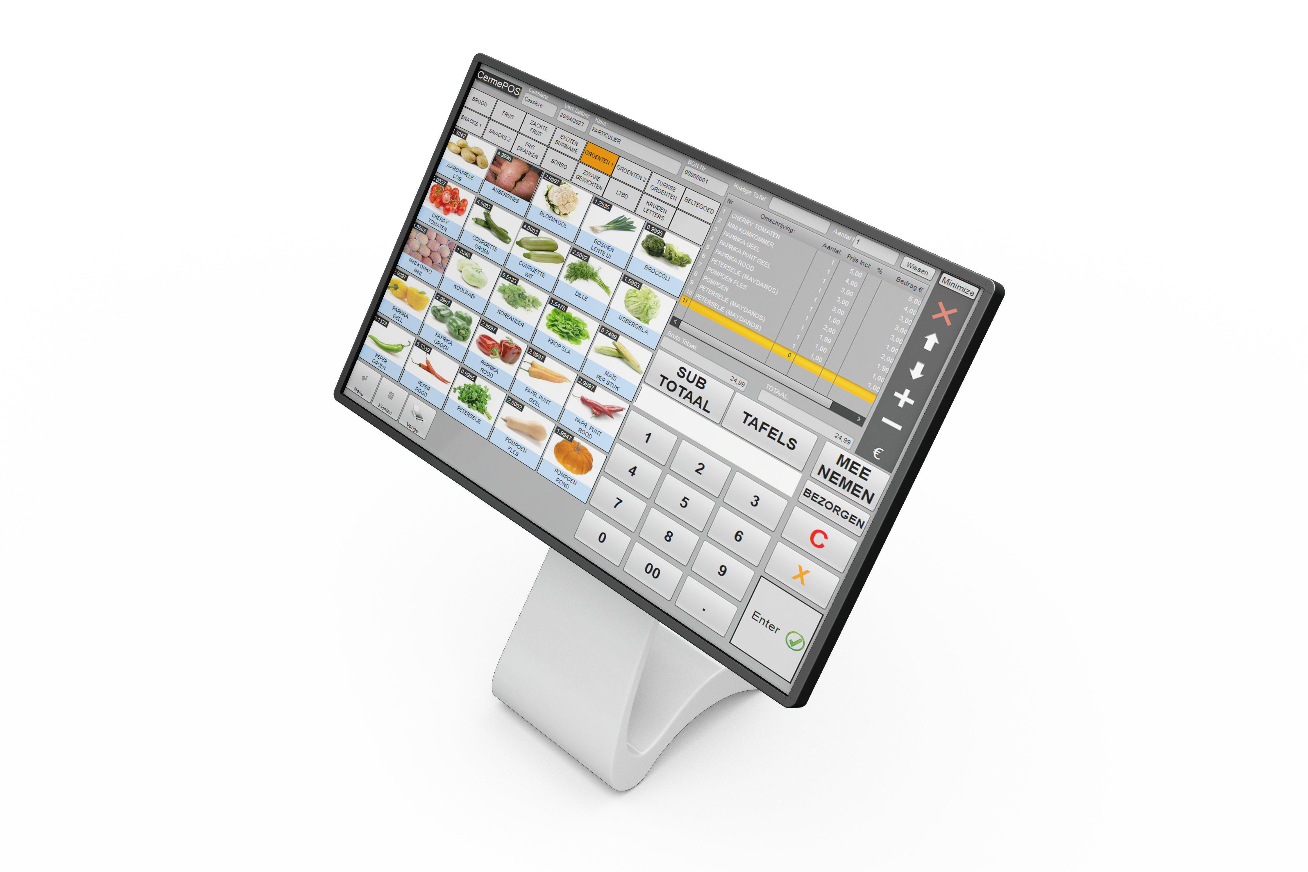 Kassasysteem met gebruiksvriendelijke interface