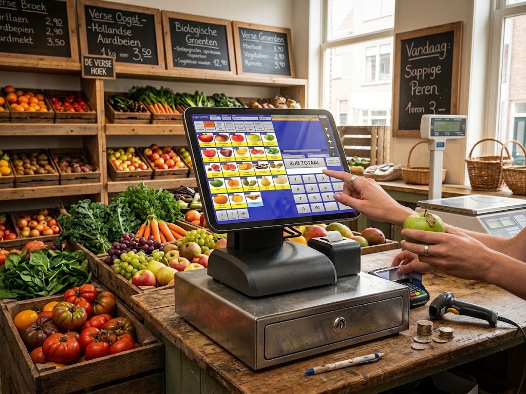 CermePOS kassasysteem in groente en fruit winkel