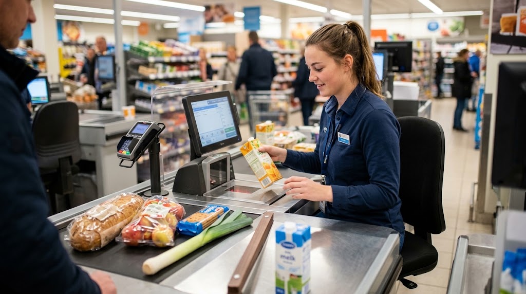 Kassière met Datalogic Magellan