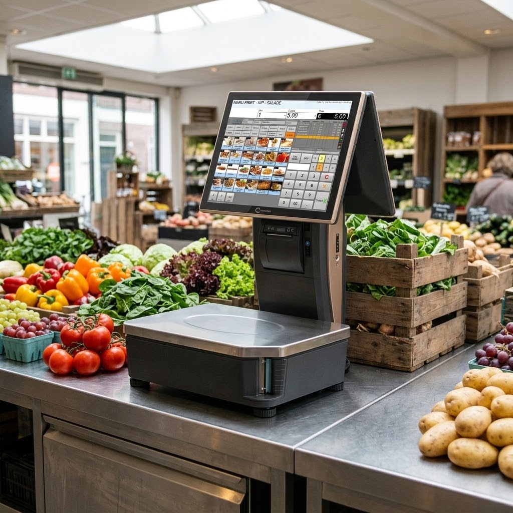 ScalePOS ACS-S500 in groente en fruit winkel